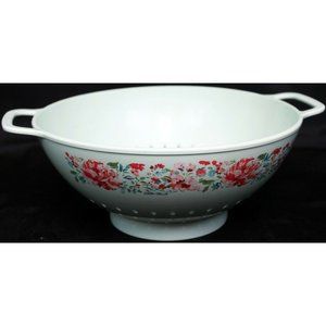 Pioneer Woman Large Garden Party Colander Footed Plastic Strainer Light Green